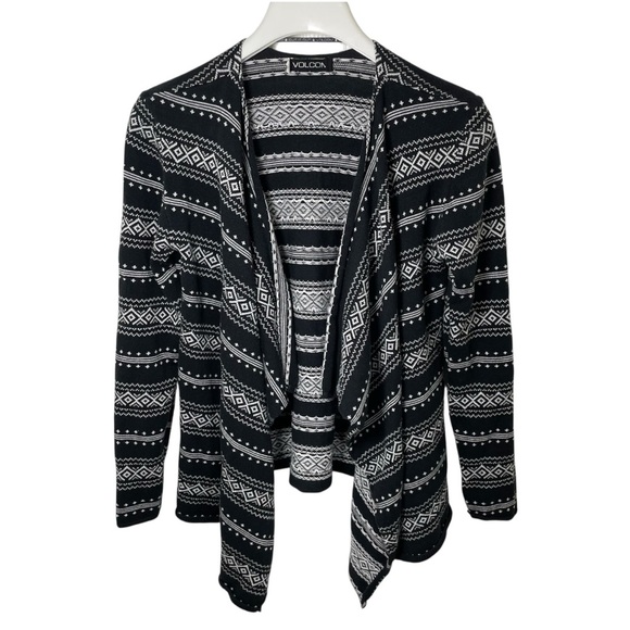 Volcom Sweaters - Volcom Black and White Patterned Cardigan, XS/S